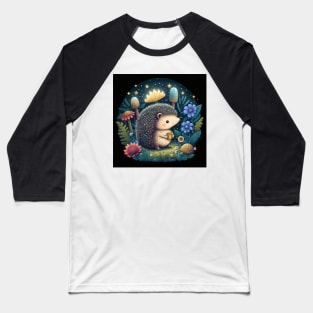 Hedgehog Fairy Tale Scene Baseball T-Shirt